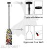 Z&J SPORT Adjustable Dragon Boat Paddle, IDBF Approved Carbon Fiber Paddle, Graphic Paddle with Adjuster for Dragon Boat Race with Adjustable T Handle (Range: 43-52 /110cm-132cm) (BA251) view 4