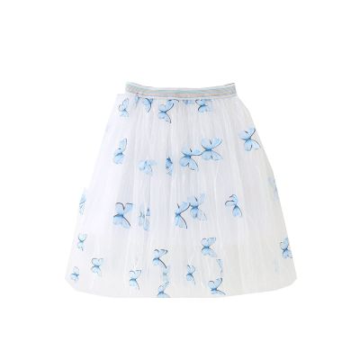 Toddler Girls Dress Summer Fashion Dress Princess Dress Casual Dress Butterflies Tutu Mesh Skirt Casual Princess Dress (Blue, 7-8 Years)