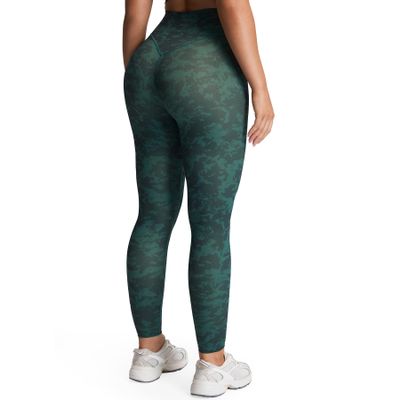 Aoxjox High Waisted Workout Leggings for Women Tummy Control Buttery Soft Yoga Metamorph Deep V Pants 26" (Cloud Green, X-Large)