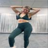 Aoxjox High Waisted Workout Leggings for Women Tummy Control Buttery Soft Yoga Metamorph Deep V Pants 26" (Cloud Green, X-Large) view 2