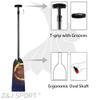 Z&J SPORT Adjustable Dragon Boat Paddle, IDBF Approved Carbon Fiber Paddle, Graphic Paddle with Adjuster for Dragon Boat Race with Adjustable T Handle (Range: 43-52 /110cm-132cm) (MS09) view 4