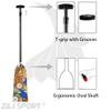 Z&J SPORT Adjustable Dragon Boat Paddle, IDBF Approved Carbon Fiber Paddle, Graphic Paddle with Adjuster for Dragon Boat Race with Adjustable T Handle (Range: 43-52 /110cm-132cm) (BH369) view 4