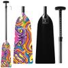 Z&J SPORT Adjustable Dragon Boat Paddle, IDBF Approved Carbon Fiber Paddle, Graphic Paddle with Adjuster for Dragon Boat Race with Adjustable T Handle (Range: 43-52 /110cm-132cm) (WX745)
