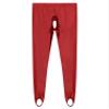LiiYii Women's Crotchless Leggings Shapewear Glossy Stretchy Step on Foot Fitness Tights Pants Burgundy Large view 4
