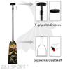 Z&J SPORT Adjustable Dragon Boat Paddle, IDBF Approved Carbon Fiber Paddle, Graphic Paddle with Adjuster for Dragon Boat Race with Adjustable T Handle (Range: 43-52 /110cm-132cm) (HJ03) view 4