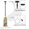 Z&J SPORT Adjustable Dragon Boat Paddle, IDBF Approved Carbon Fiber Paddle, Graphic Paddle with Adjuster for Dragon Boat Race with Adjustable T Handle (Range: 43-52 /110cm-132cm) (HM568) view 4