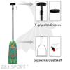Z&J SPORT Adjustable Dragon Boat Paddle, IDBF Approved Carbon Fiber Paddle, Graphic Paddle with Adjuster for Dragon Boat Race with Adjustable T Handle (Range: 43-52 /110cm-132cm) (HJ06) view 4