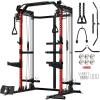 Mikolo Power Cage, 2000LB Power Rack with Independent Dual Pulley System, Multi-Function Home Gym Workout Machine for Cable Crossover (Aluminum Pulleys) view 1