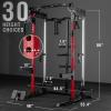 Mikolo Power Cage, 2000LB Power Rack with Independent Dual Pulley System, Multi-Function Home Gym Workout Machine for Cable Crossover (Aluminum Pulleys) view 4