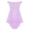 Duoremi Kids Flower Girls Elegant Chiffon Off Shoulder Bridesmaid Wedding Dress Birthday Party A Line Evening Dress 01 Lavender 8 Years view 4