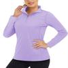 Boladeci Quarter Zip Women Long Sleeve Shirts for Women Sun Protection Swim Tops Purple Polo Sun Guard Water Golf 1/4 Zip Pullover view 1