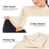 Boladeci UV Protection Shirts for Women Long Sleeve Sun Swim Quarter Zip Pullover Athletic Tops Collared 1/4 3/4 Zip Rash Guard Camping Light Apricot view 3