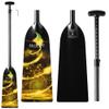 Z&J SPORT Adjustable Dragon Boat Paddle, IDBF Approved Carbon Fiber Paddle, Graphic Paddle with Adjuster for Dragon Boat Race with Adjustable T Handle (Range: 43-52 /110cm-132cm) (HJ04) view 1