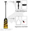 Z&J SPORT Adjustable Dragon Boat Paddle, IDBF Approved Carbon Fiber Paddle, Graphic Paddle with Adjuster for Dragon Boat Race with Adjustable T Handle (Range: 43-52 /110cm-132cm) (HJ04) view 4