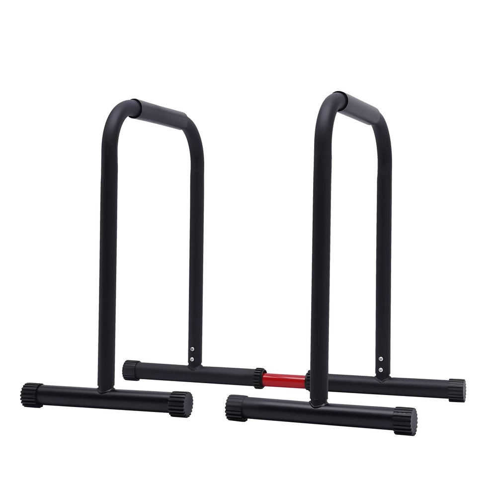 Dip Bar Heavy Duty Dip Stands Adjustable Fitness Workout Parallel Bars for Tricep Dips, Pull-Ups, Black, 440 LBS Loading Capacity