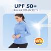 Boladeci Womens Mock Turtleneck Light Blue Long Sleeve Shirts for Women Sun Protection Sunscreen Uv Protection Shirts Quarter Zip Rash Guard Athletic Tops Clothes view 2