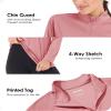 Boladeci 1/4 Zip Pullover Womens Long Sleeve Shirts for Women Sun Protection Swim Athletic Tops Swimwear Casual Sports Athleisure view 4