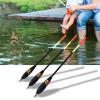 Akozon Float Fishing, Fishing Bobber Floats Set, 3Pcs 1.5 6g 5g 4g Wooden Balsa waggler Posen Loaded Bobbers Tackle Accessory view 2