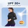 Boladeci SPF Shirts for Women Long Sleeve Sun Protection Quarter Zip Workout Tops Black Golf Shirt Aesthetic UPF Women view 2