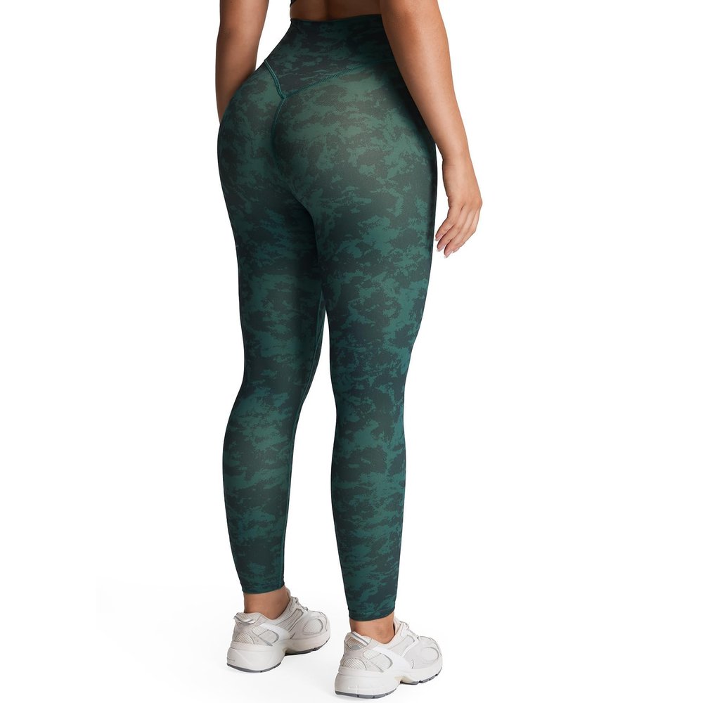 Aoxjox High Waisted Workout Leggings for Women Tummy Control Buttery Soft Yoga Metamorph Deep V Pants 26" (Cloud Green, X-Small)