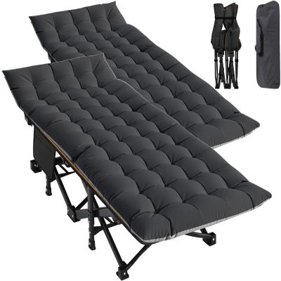 MOPHOTO Oversized Folding Camping Cot for Adults, 78" x 32" XXL Heavy Duty Sleeping Cots for Adults Portable Sleeping Bed Outdoor Camp Cot with Mattress for Home Camp Office Nap