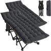 MOPHOTO Oversized Folding Camping Cot for Adults, 78" x 32" XXL Heavy Duty Sleeping Cots for Adults Portable Sleeping Bed Outdoor Camp Cot with Mattress for Home Camp Office Nap view 1