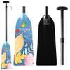 Z&J SPORT Adjustable Dragon Boat Paddle, IDBF Approved Carbon Fiber Paddle, Graphic Paddle with Adjuster for Dragon Boat Race with Adjustable T Handle (Range: 43-52 /110cm-132cm) (KP245) view 1