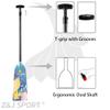 Z&J SPORT Adjustable Dragon Boat Paddle, IDBF Approved Carbon Fiber Paddle, Graphic Paddle with Adjuster for Dragon Boat Race with Adjustable T Handle (Range: 43-52 /110cm-132cm) (KP245) view 3