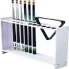 OSCCAR Pool Cue Stick Holder -Billiard Stick Stand,Stylish Premium -Stable Structure,Ball Cue Stand Rack,Holds 12 Cues,Stand Billiard Pool Cue,Black Wood Grain view 1