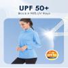 Boladeci Long Sleeve Golf Shirts for Women Sun Protection Quarter Zip Women's UV Breathable Quick Dry Casual Sports Tops Water Blue view 2