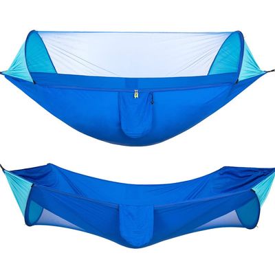 Mosquito Net Hammock Single Double Ultra Light Travel Hammock Sun Protection Camping Hammock Hiking Backpack Double Shade Blue