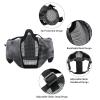 Yzpacc Airsoft Half Face Mask with Goggles Patch Hat Set Tactical Masks Full Face Ear Protective Baseball Cap for CS Halloween and Game view 4