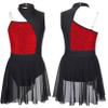 Loyan Kids Girls Ballet Leotard Contemporary Dance Costume Dancewear Modern Jazz Latin Lyrical Dance Dress Red 6 Years view 2