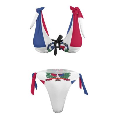 TAIZIYEAH Bikini Sets for Women Dominican Flag Bikini Sexy Push Up Two Piece Triangle Bikini Swimsuits 2XL
