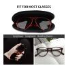 Galaxy Planet Soft Sunglasses Case for Men Women, Ultra Light Neoprene Zipper Eyeglass Portable Glasses Case with Belt Clip view 4