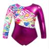dPois Kids Girls Gymnastics Leotard with Leggings Pants Set Dance Ballet Dancewear Athletic Outfits Activewear Loose Rose 10 Years view 3