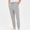JEsilunmaMY Stretch Slacks for Men Elastic Waist Cotton Athletic Jogger Sweatpants Casual Loose Track Lounge Pencil Pants (Dark Grey,Large) view 2