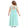 Kvysinly Kids Flower Girl Dress Sleeveless Beaded Princess Junior Bridesmaid Wedding Party Dresses Mint Green 10 Years view 2