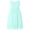 Kvysinly Kids Flower Girl Dress Sleeveless Beaded Princess Junior Bridesmaid Wedding Party Dresses Mint Green 10 Years view 4