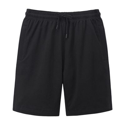 JEsilunmaMY Men's Cotton Athletic Shorts Summer Elastic Waist Casual Sports Short Pants Workout Running Jogger Sweat Shorts (Black,XX-Large)