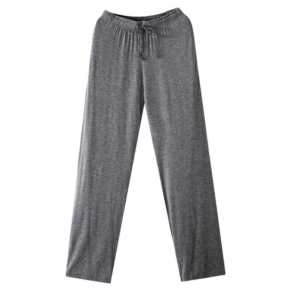 JEsilunmaMY Casual Pajama Pants for Men Plus Size Stretch Athletic Jogger Sweatpants Elastic Waist Solid Color Lounge Pants (Dark Grey,3X-Large)