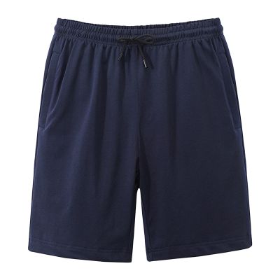 JEsilunmaMY Men's Cotton Athletic Shorts Summer Elastic Waist Casual Sports Short Pants Workout Running Jogger Sweat Shorts (Dark Blue,Large)
