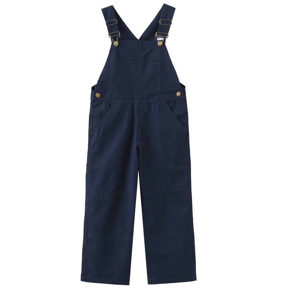 GRANDWISH Boys Canvas Bib Overalls, Kid's Navy Overalls, 8