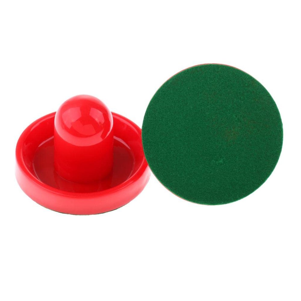 pistro 2Pcs Air Hockey Table Felt Pusher Indoor Game - Choice of Color and Size - Red, Large