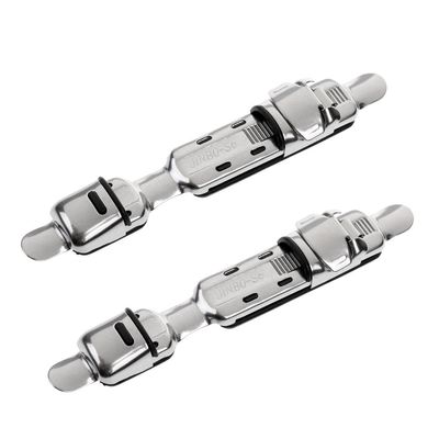 pistro 2xStainless Steel Fishing Reel Seat Rod Clip Pole - Silver, S