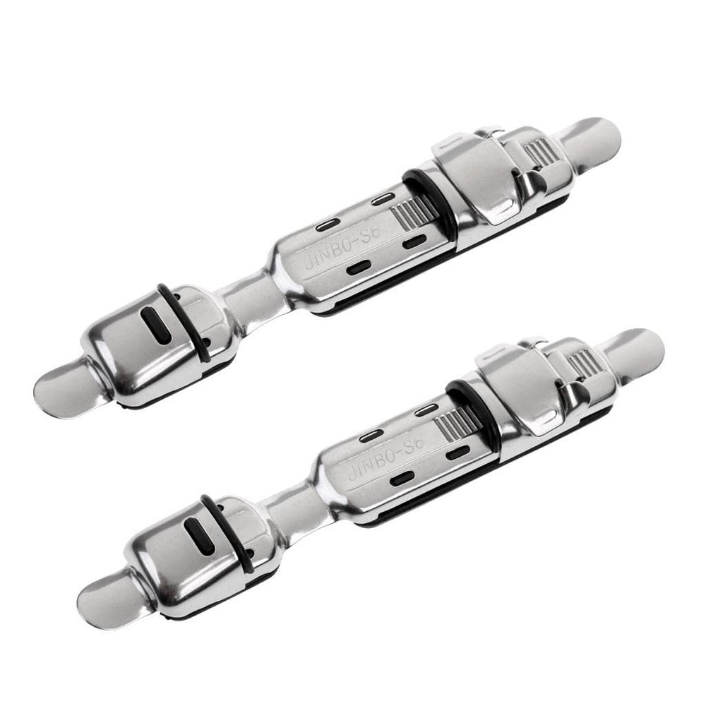 pistro 2xStainless Steel Fishing Reel Seat Rod Clip Pole - Silver, S
