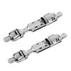 pistro 2xStainless Steel Fishing Reel Seat Rod Clip Pole - Silver, S view 1