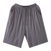 JEsilunmaMY Men's Loose Casual Summer Shorts Elastic Waist Stretch Comfy Sleep Shorts Solid Color Pajama Short with Pocket (Dark Grey,Large) view 1