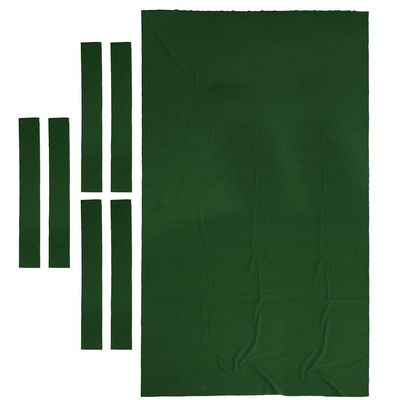pistro Worsted Pool Table Felt 7/8 Foot Billiard Snooker Table Cloth Side Strips - 7ft Green