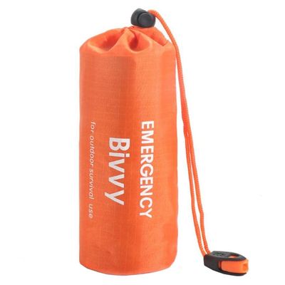 pistro Portable Emergency Sack, Survival Sleeping Bag Blanket Storage Bag, Lightweight and Compact Survival Gear for Outdoor, Camping Drawstring Bags - L